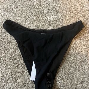 Black High-Waisted Bikini Bottom